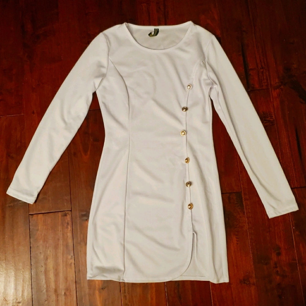 White Long Sleeve Dress